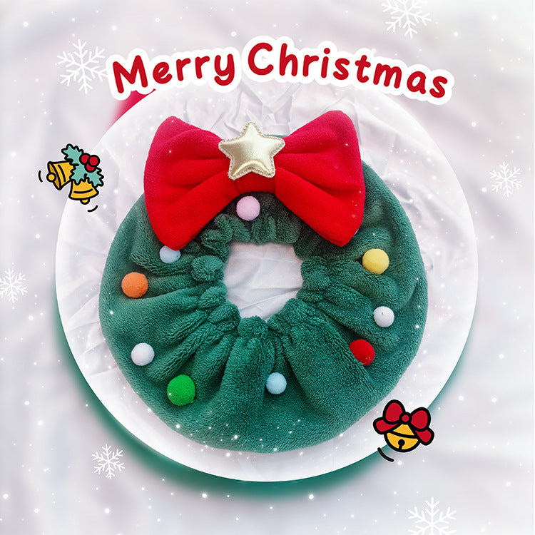 Collar con lazo para mascotas de Navidad, agradable para la piel, bufanda navideña para mascotas, lavable, correa para el cuello para perros, accesorio para fotos, suministros para mascotas